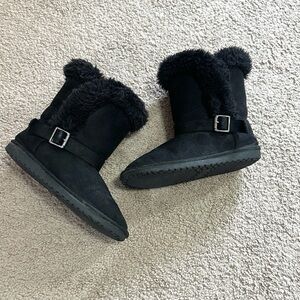 The Children's Place Black Fur-Lined Kids Boots